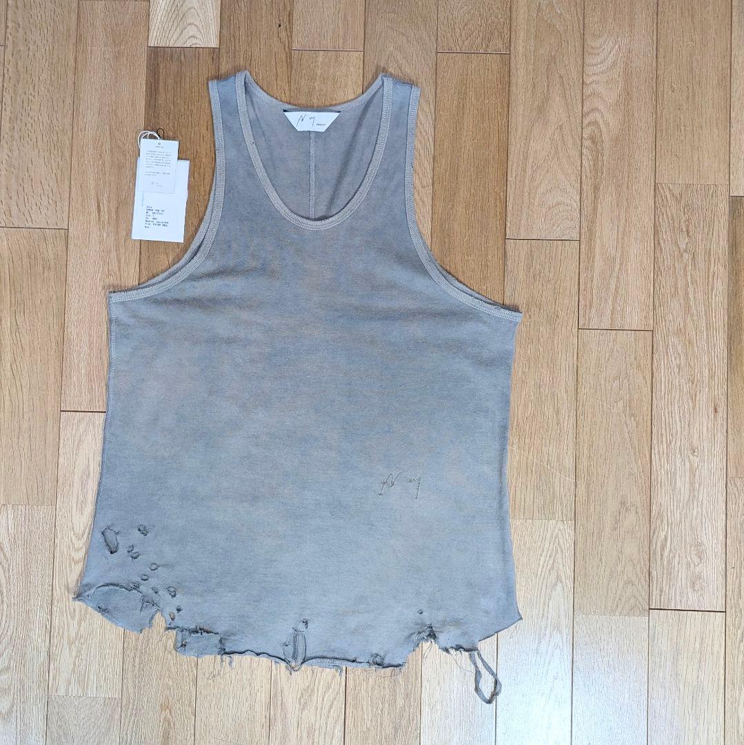 【極美品】ANCELLM DAMAGE TANK TOP GRAY サイズ0