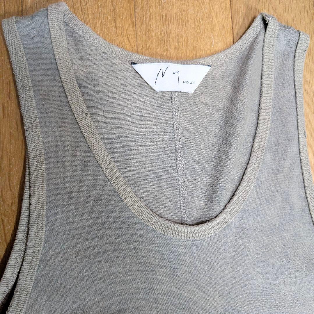 【極美品】ANCELLM DAMAGE TANK TOP GRAY サイズ0