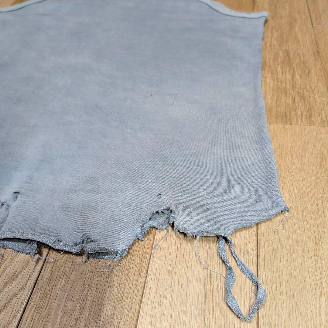 【極美品】ANCELLM DAMAGE TANK TOP GRAY サイズ0