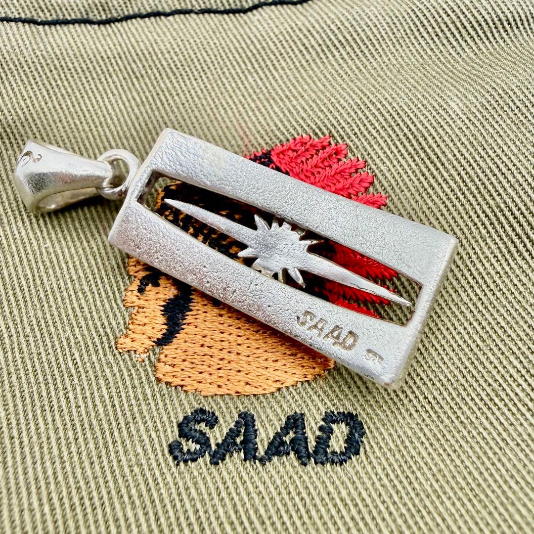 SAAD シルバーサンシンボルプレートチャーム　シルバー925 13.09g