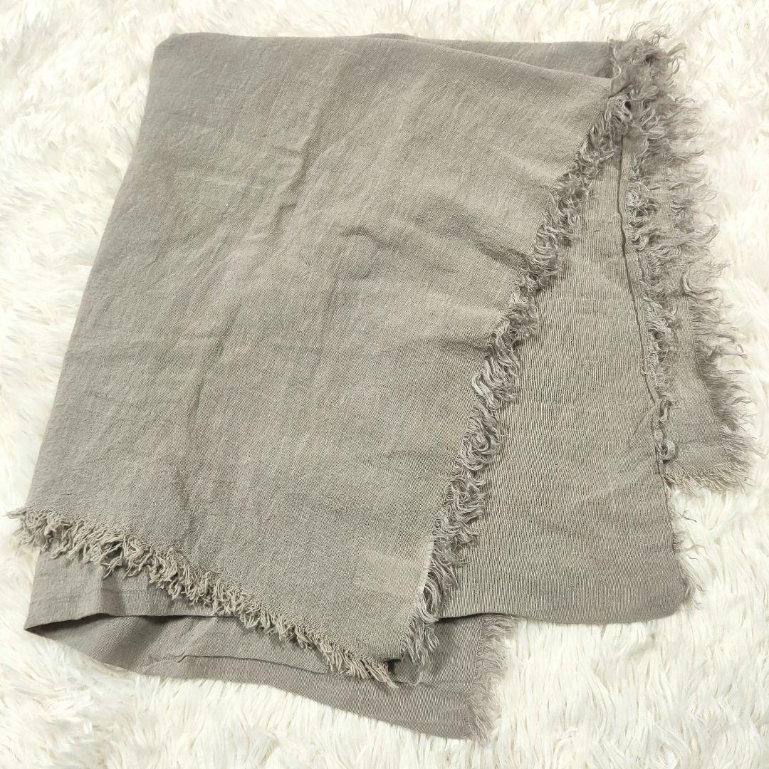 未使用保管品✨SLOBE IENA リネン混大判ストール 薄手 グレーベージュ