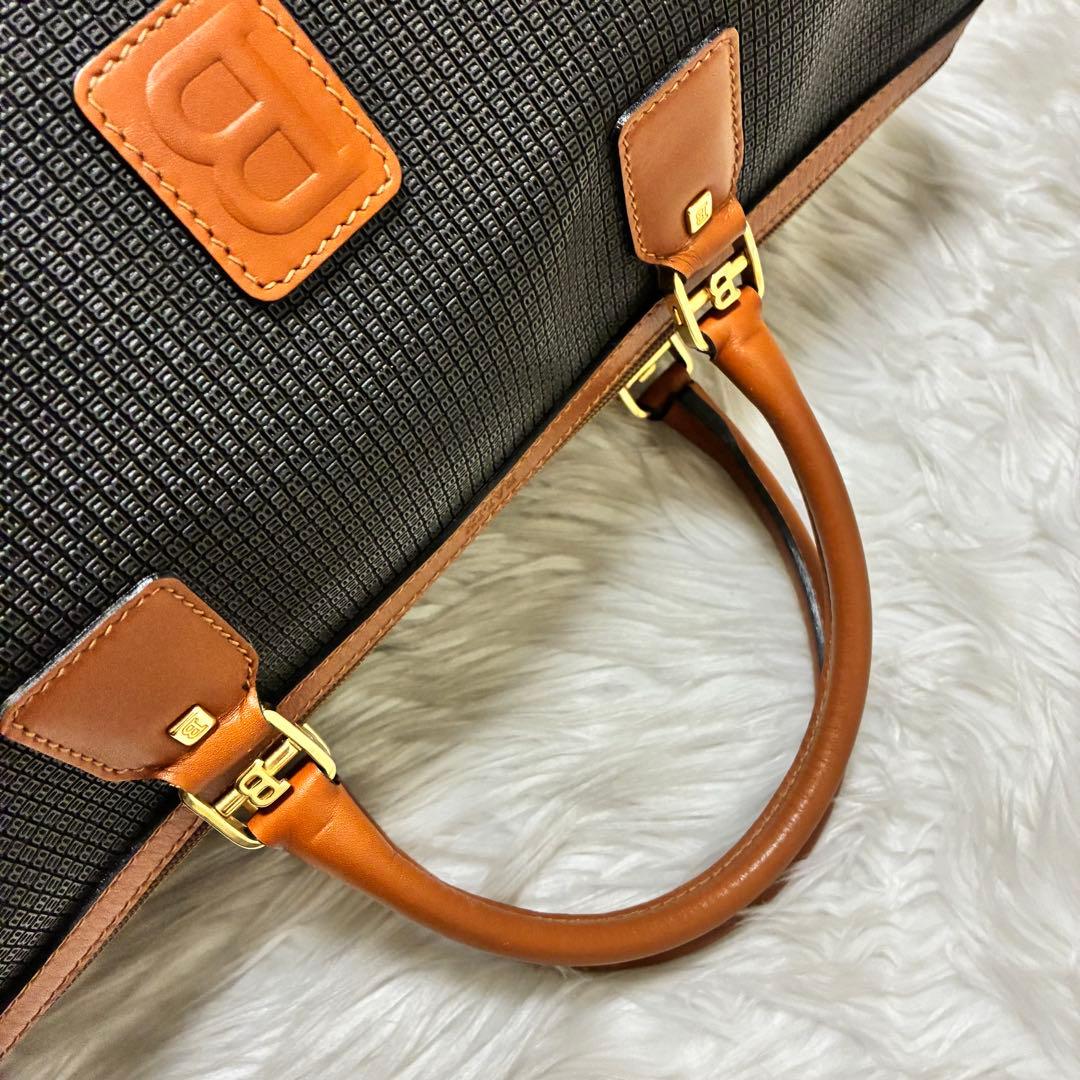 BALLY バリー　ボストンバッグ　かばん　黒　レザー　ロゴ　旅行　茶色