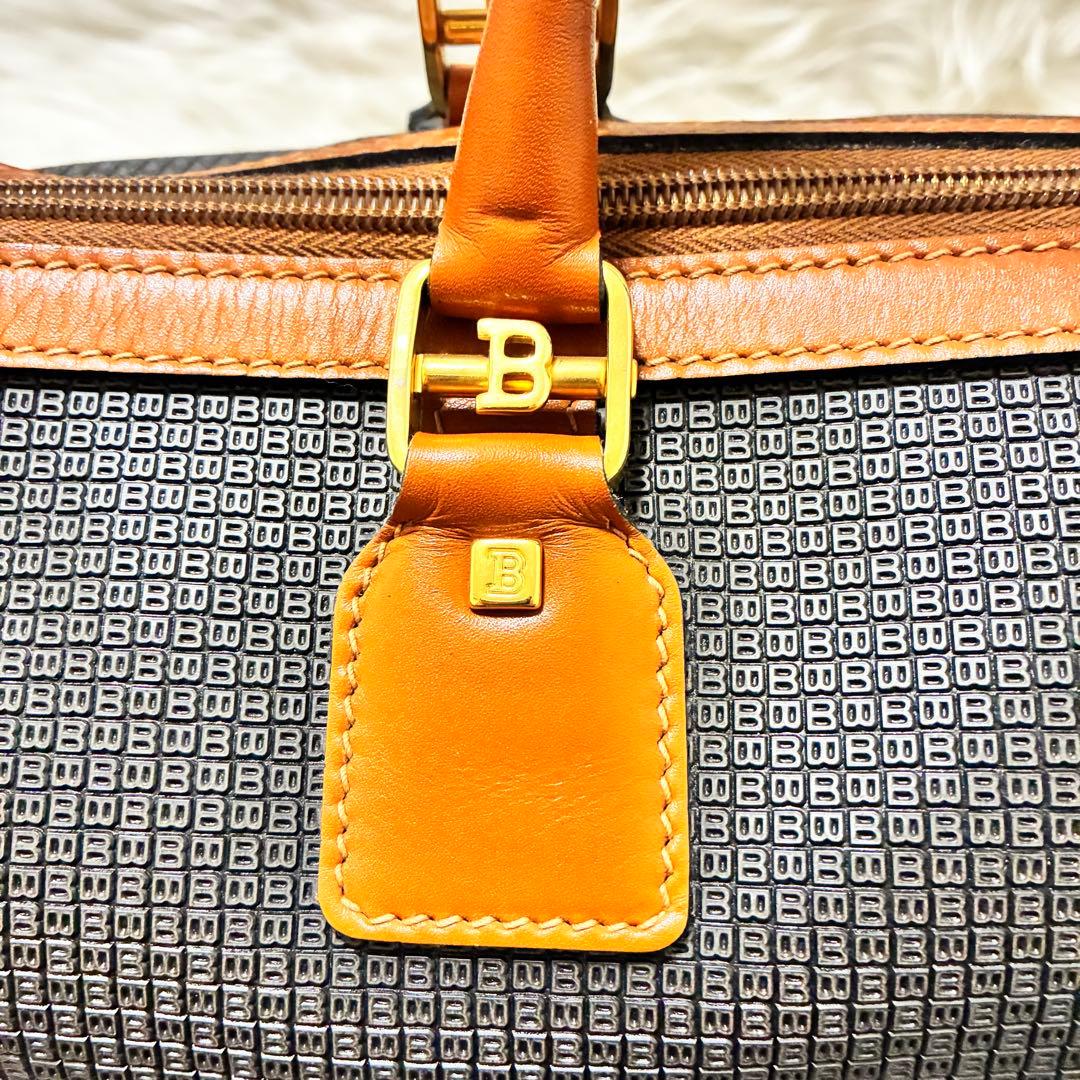 BALLY バリー　ボストンバッグ　かばん　黒　レザー　ロゴ　旅行　茶色