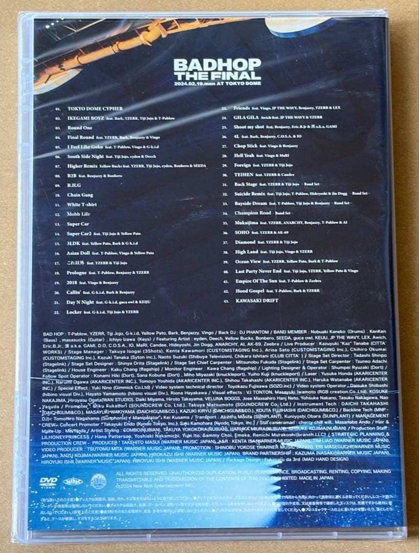 BADHOP THE FINAL TOKYO DOME DVD バッドホップ