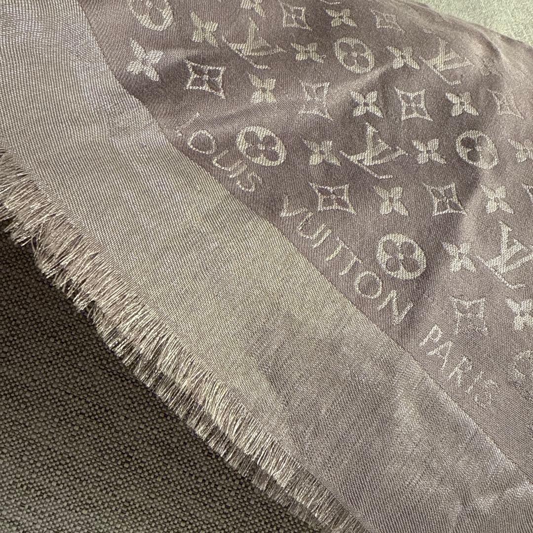 【幸】Louis Vuitton グレー ストール