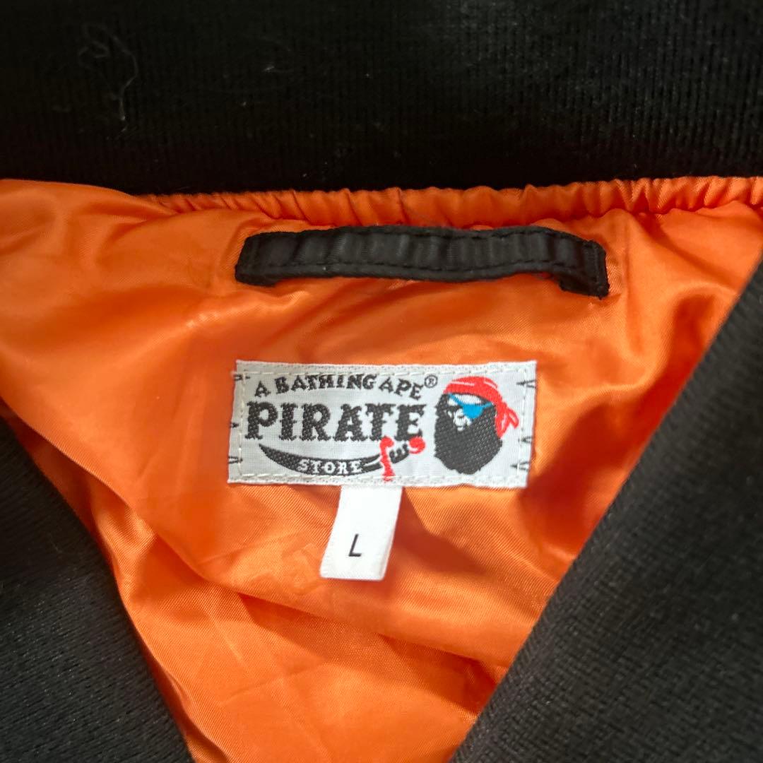 A BATHING APE MA-1フライトジャケット Lサイズ ブラック