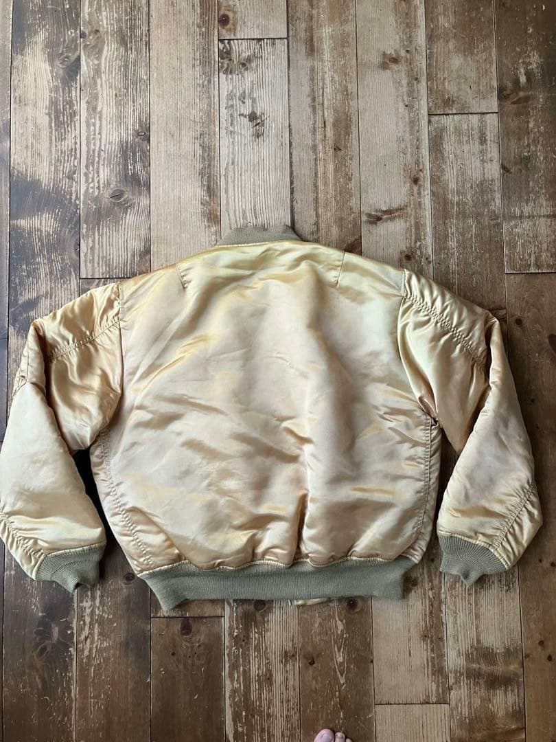 MA-1 シャンパンゴールド L IDEALジップ 90s Vintage