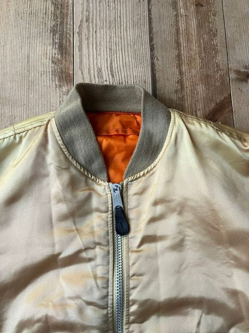 MA-1 シャンパンゴールド L IDEALジップ 90s Vintage