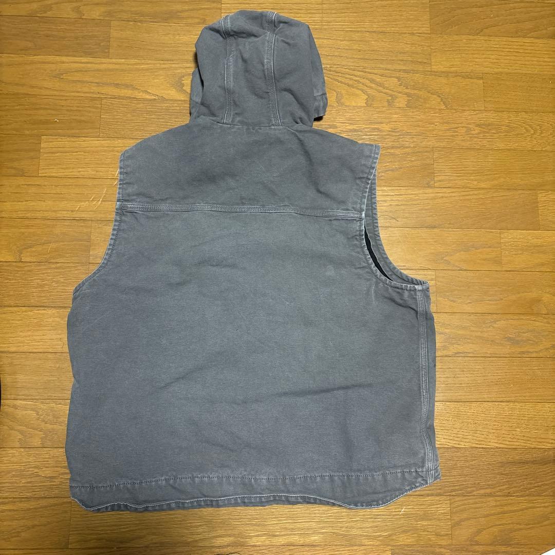 Carhartt ダックベスト フード付 グレー L