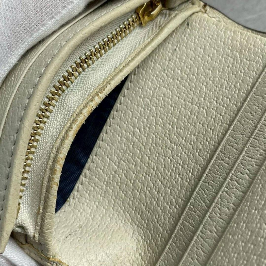 GUCCI オフディア マーモント GG ホワイト シェリーライン 財布