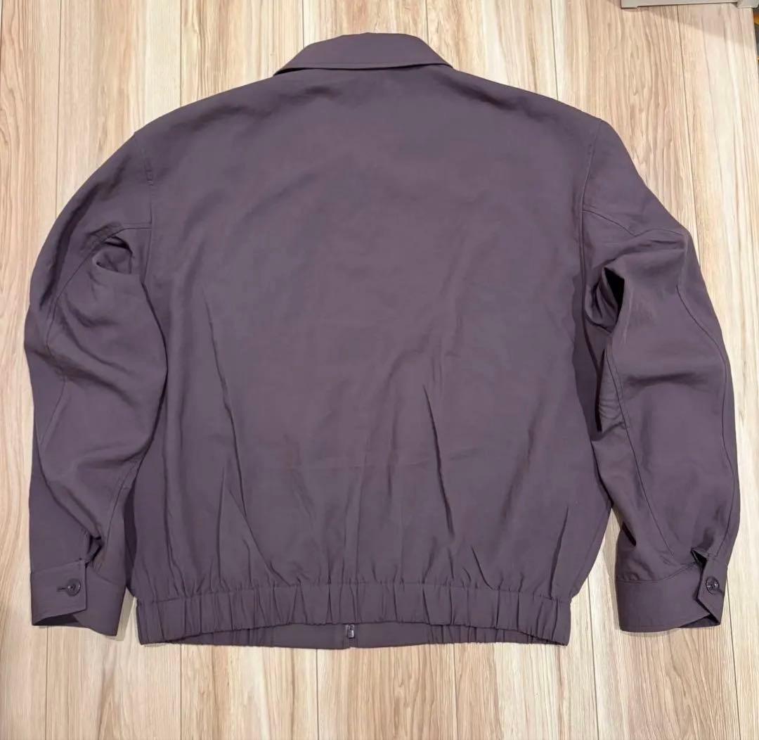 ユニクロ UNIQLO U ショートブルゾン purple L パープル