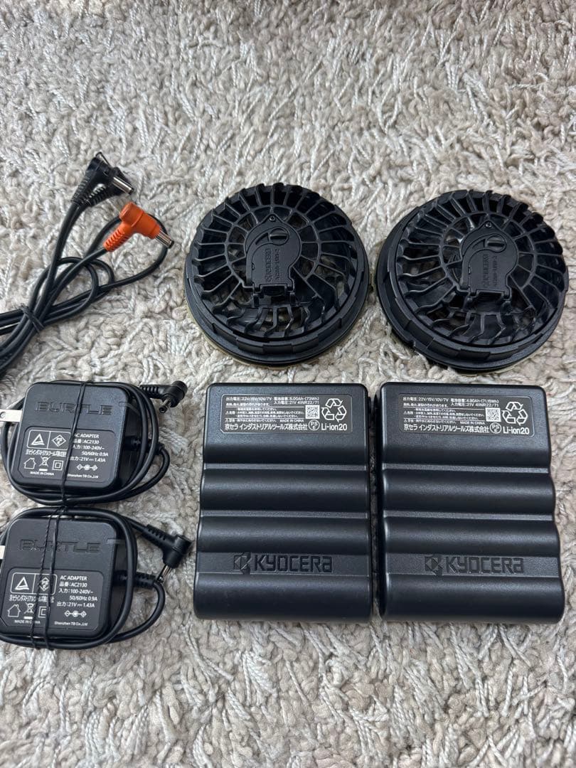 BURTLE バートルファン バッテリー×2セット　22V