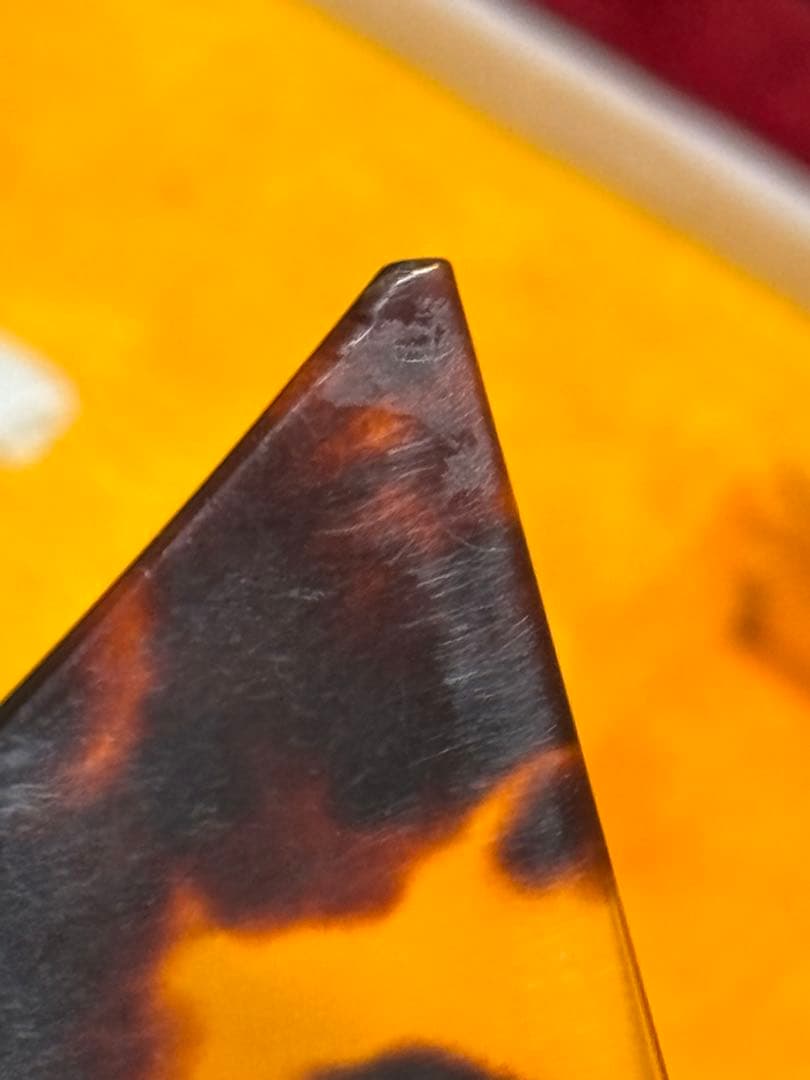 ✨中古品✨三味線 撥 バチ 本鼈甲？ べっ甲？ 13号　箱付き