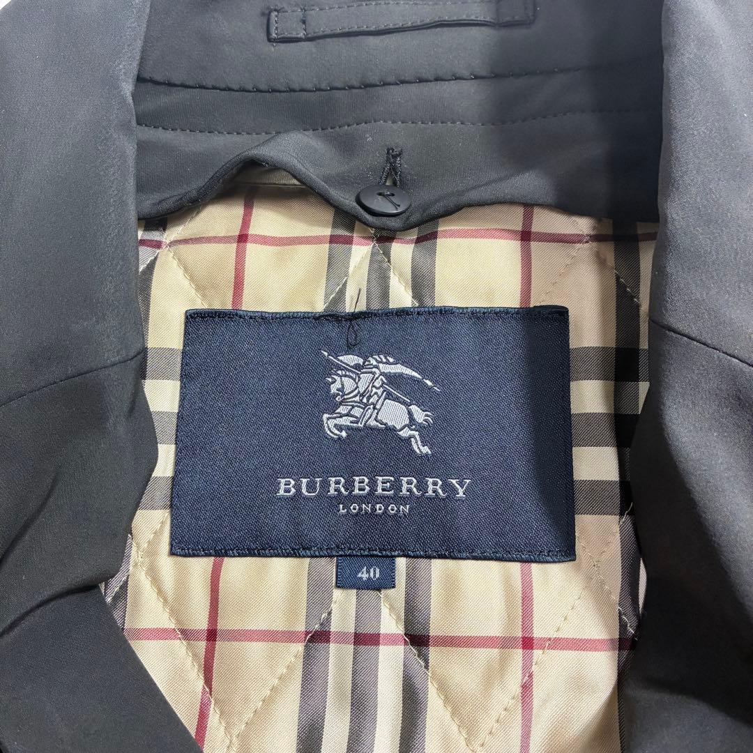 い*ご様 美品✨Burberry 春夏秋用 Pコート ノバチェック ライナー付