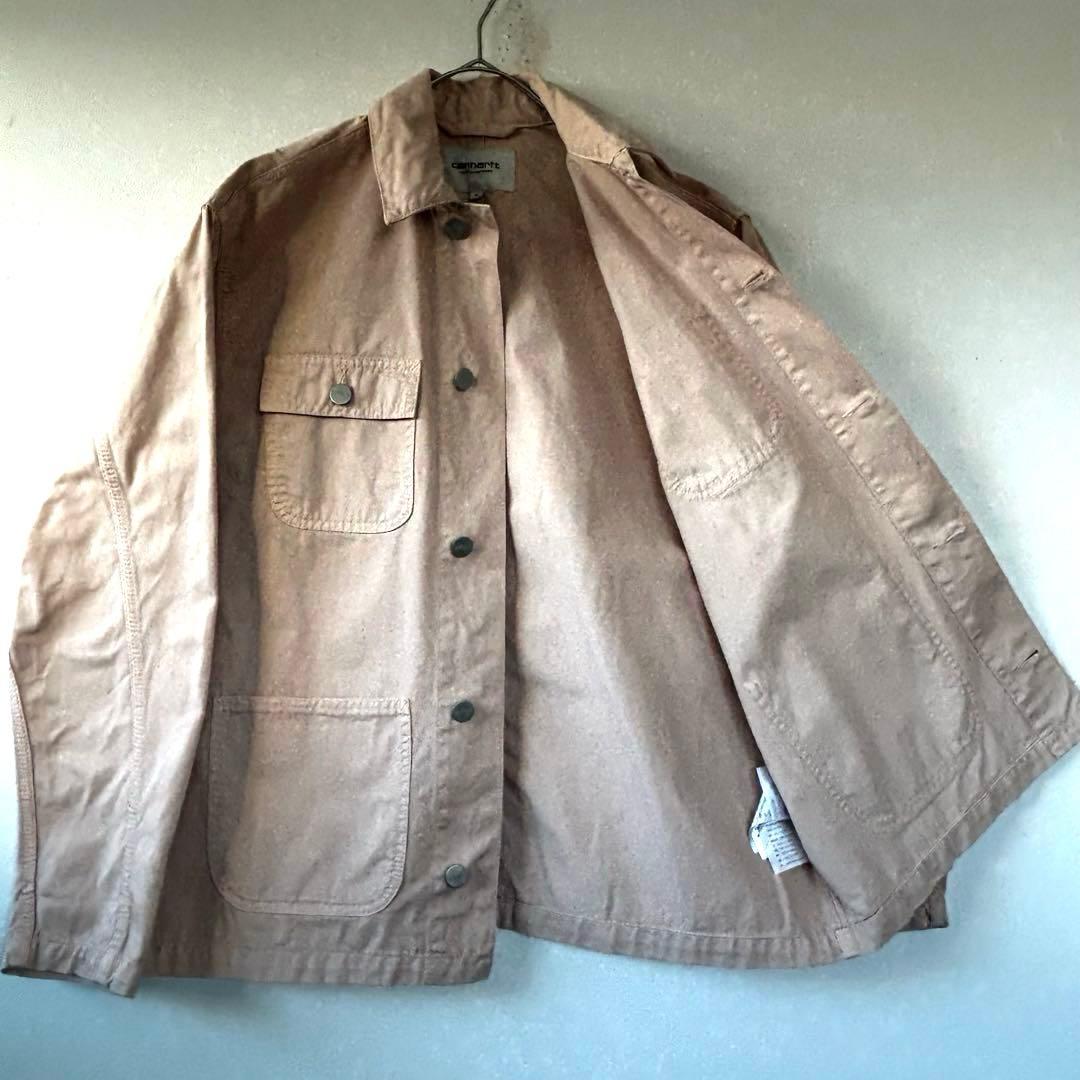 【匿名配送】カーハート 薄ピンクW ミシガンコート カバーオール ペンキ 綿
