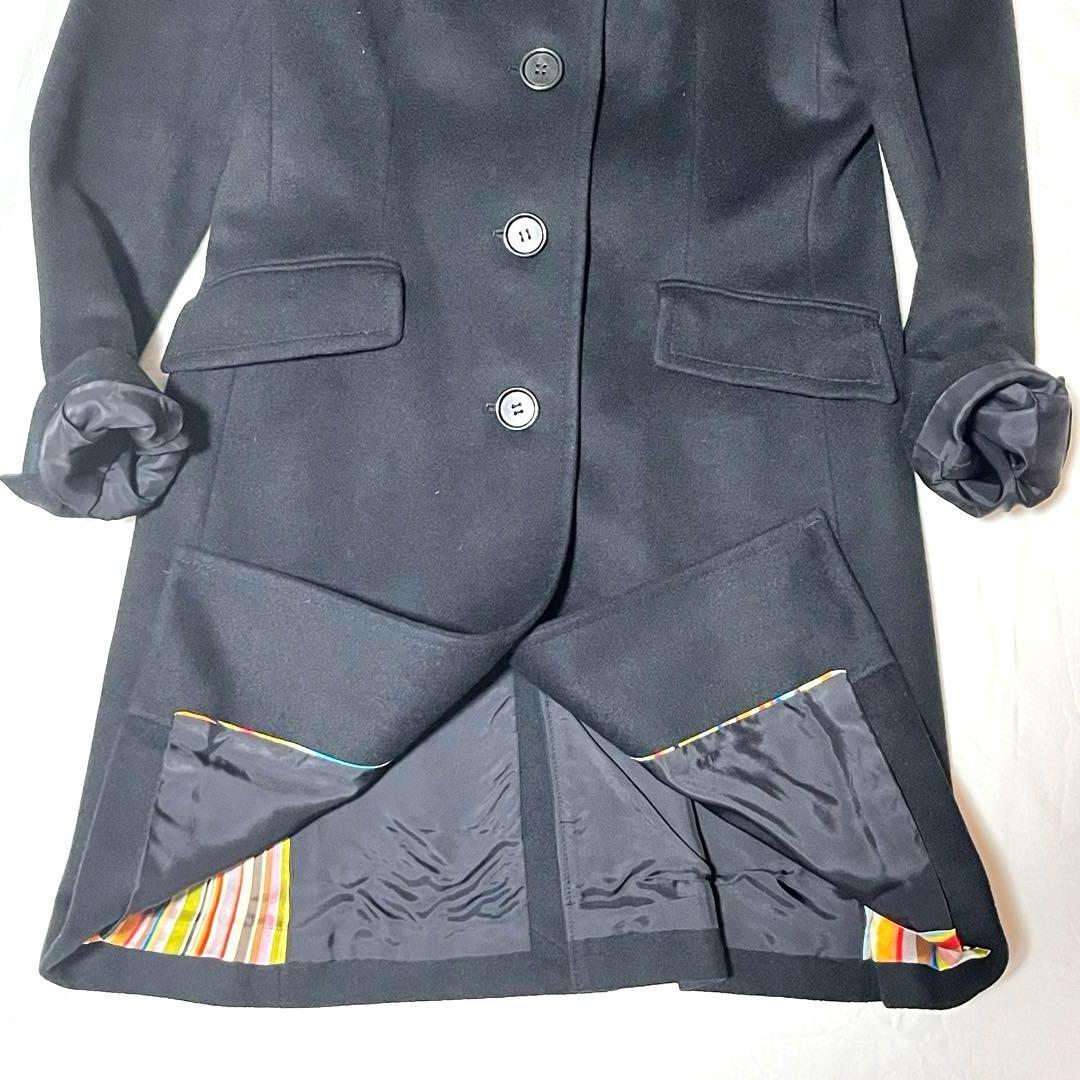 ⭐️美品⭐️ポールスミス⭐️チェスターコート⭐️ブラック⭐️42⭐️マルチカラー
