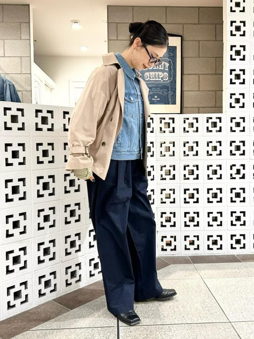 新品◆サニーレーベル◆撥水ショートトレンチコート《BEIGE：36》