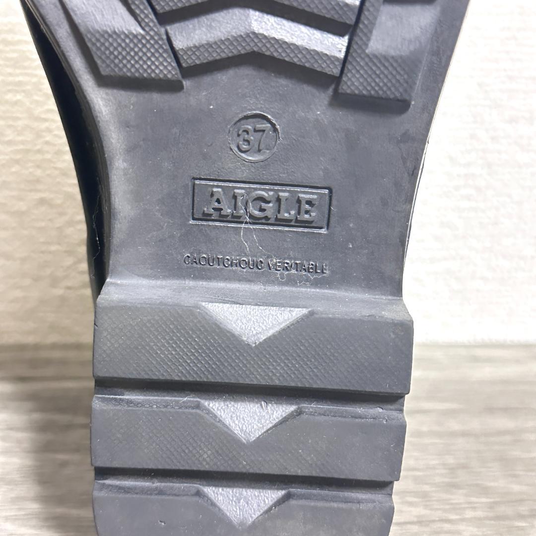 AIGLE CARVILLE 2 サイドゴアレインブーツ 37 23.5cm 黒