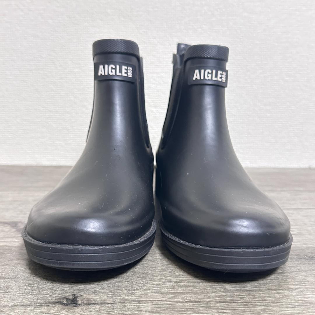 AIGLE CARVILLE 2 サイドゴアレインブーツ 37 23.5cm 黒