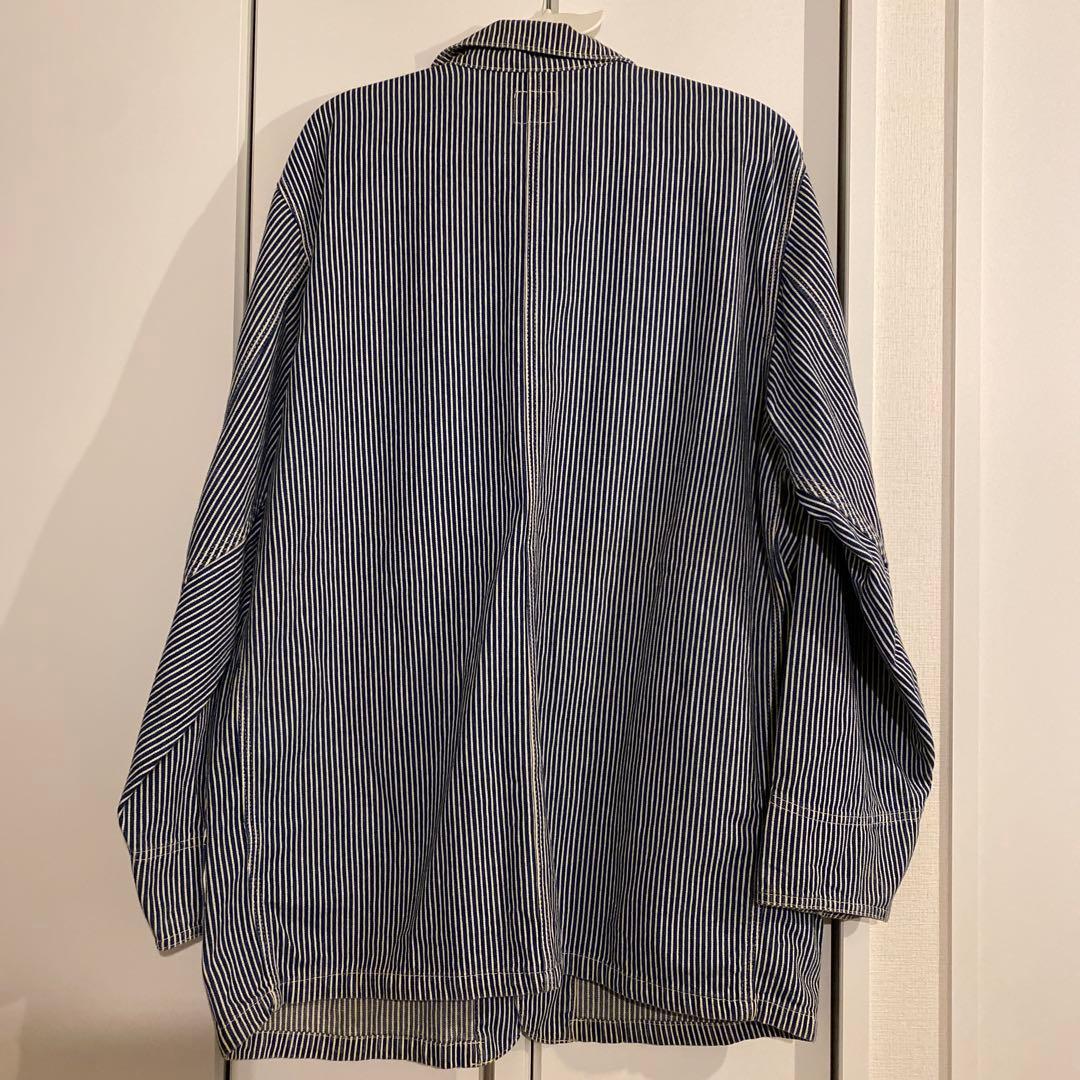 【期間限定セール】90sLeeヒッコリーストライプカバーオールジャケット0412
