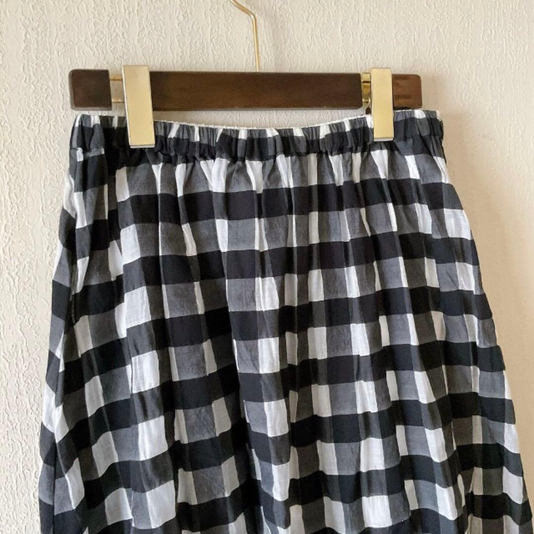 【タグ付き未使用】シアーギンガムチェックスカート36 Spick & Span