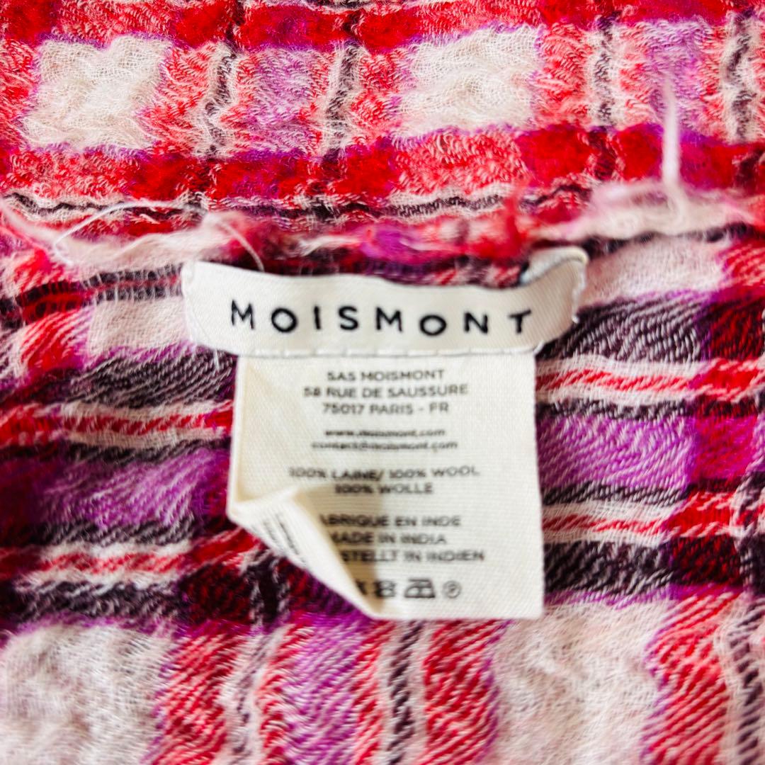 【美品】MOISMONT モワモン ウールストール MAGDA ピンク