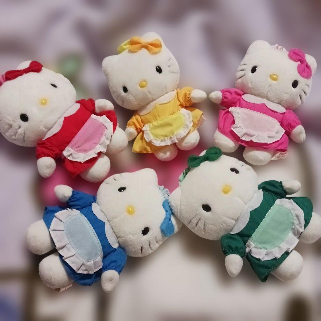 レア‼レトロ‼キティ ぬいぐるみメイド 5色セット