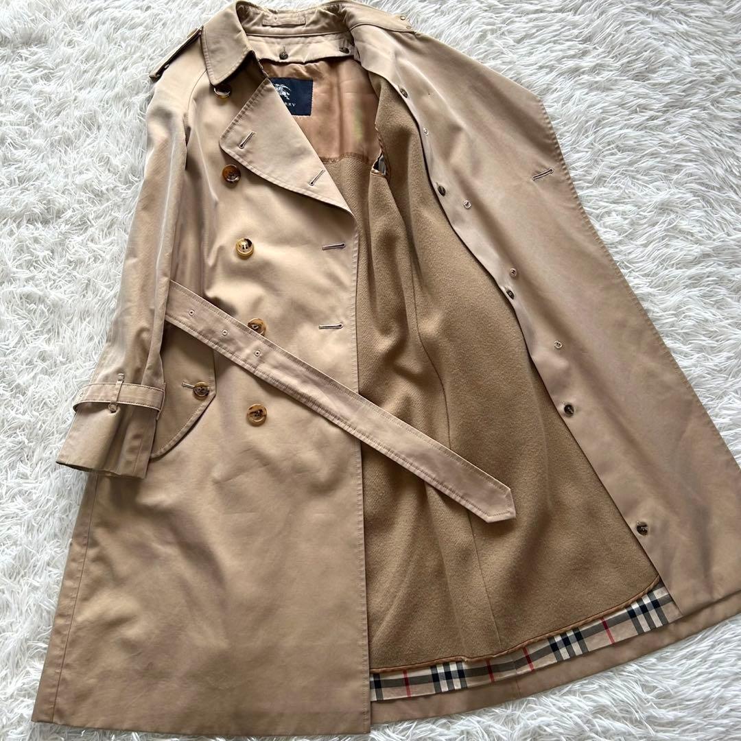 【美品】バーバリーロンドン　トレンチコート　ライナー付き　ロング丈　ベージュ　S