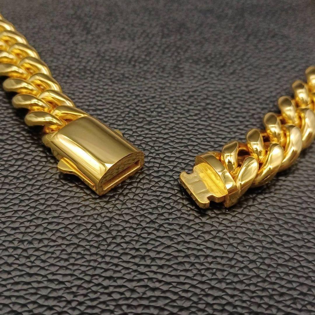 【超高級】 極太 喜平 ゴールド ネックレス 55cm 18K GP 幅12mm
