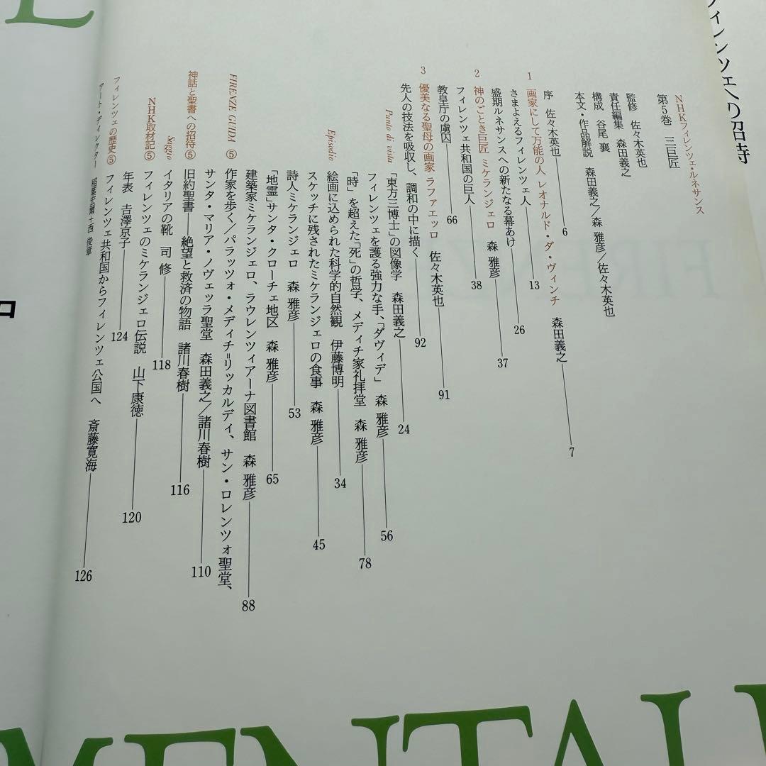 1991年刊・希少！NHK『フィレンツェ・ルネサンス』全6巻セット レトロ本