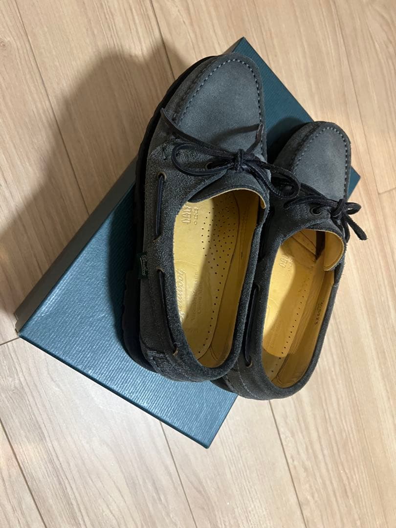 【美品】UNITED ARROWS X Paraboot モカシン グレー