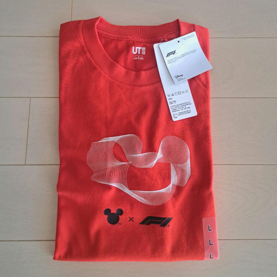 Gray 限定 白 赤 Disney Formula1 ユニクロ Tシャツ