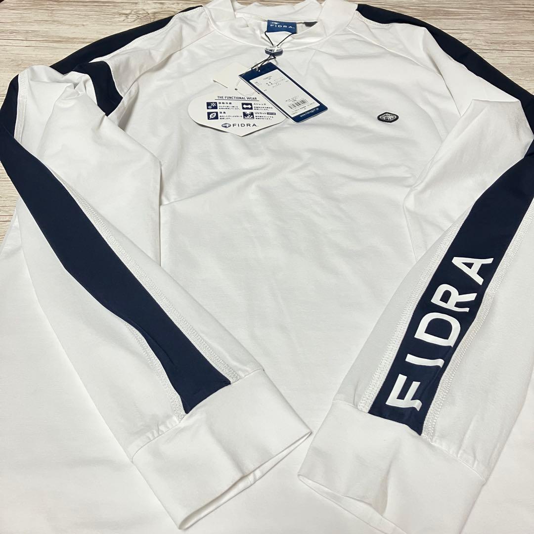 FIDRA ゴルフメンズ　モックネックシャツ 白　LL 新品