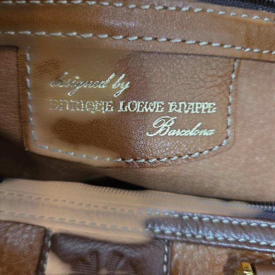 ENRIQUE LOEWE KNAPPE レザー本革 ボストンバッグ ポーチ