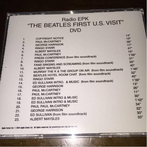 DVD！EPK for THE BEATLES FIRST U.S. VISIT