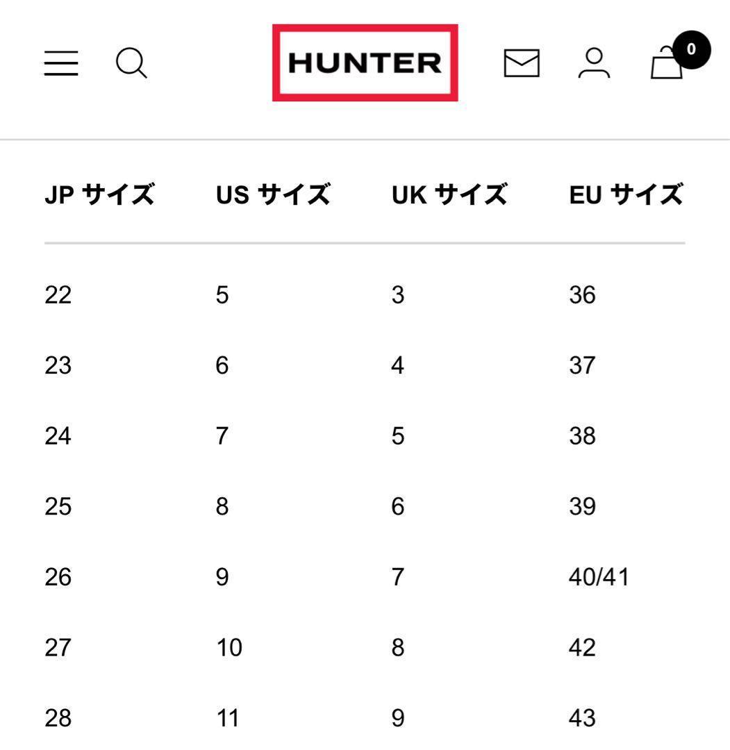 HUNTER レインブーツ ロング WFT1001RMA 25.0cm ブラック