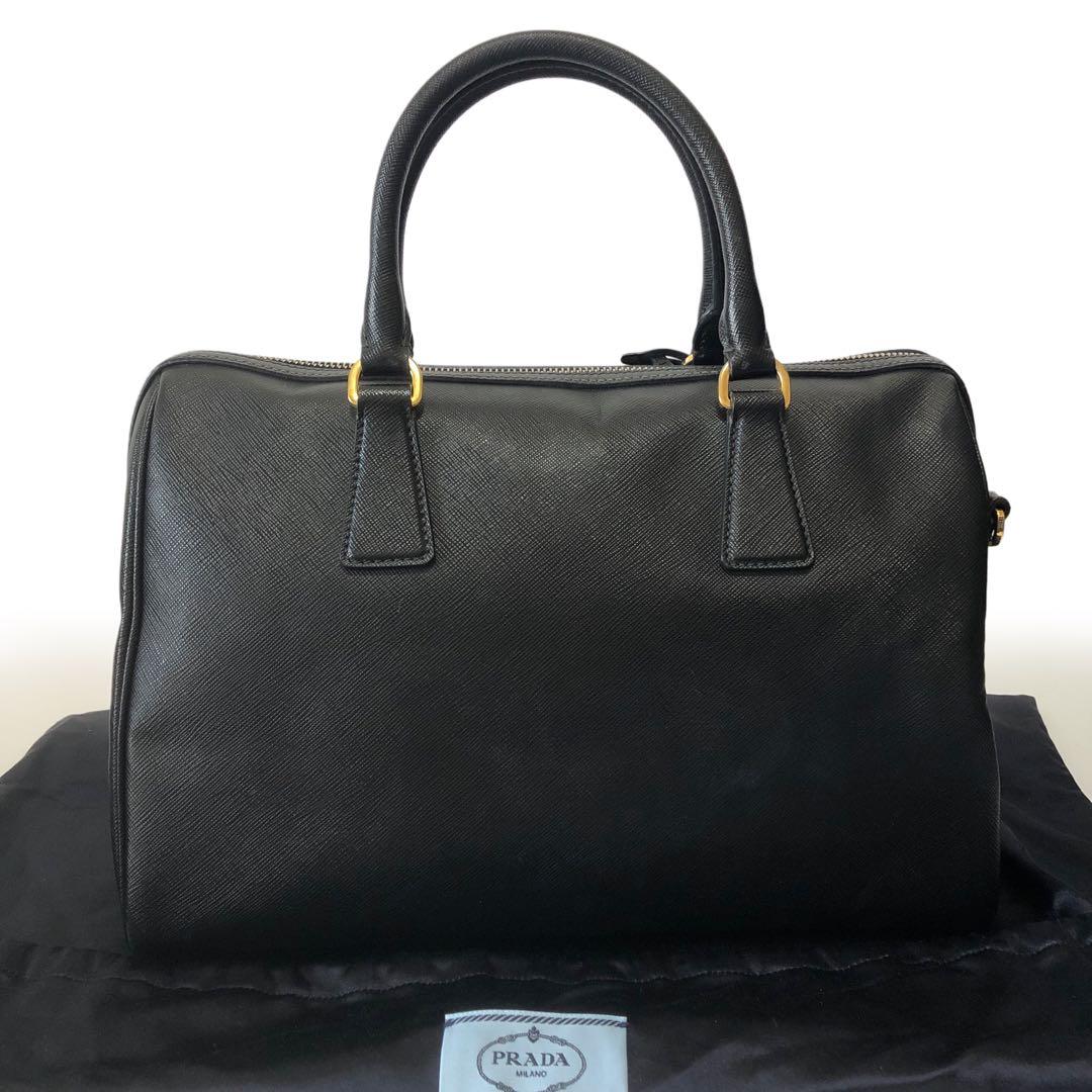 PRADA プラダ　ブラック ボストンバッグ サフィアーノ 2WAY 538