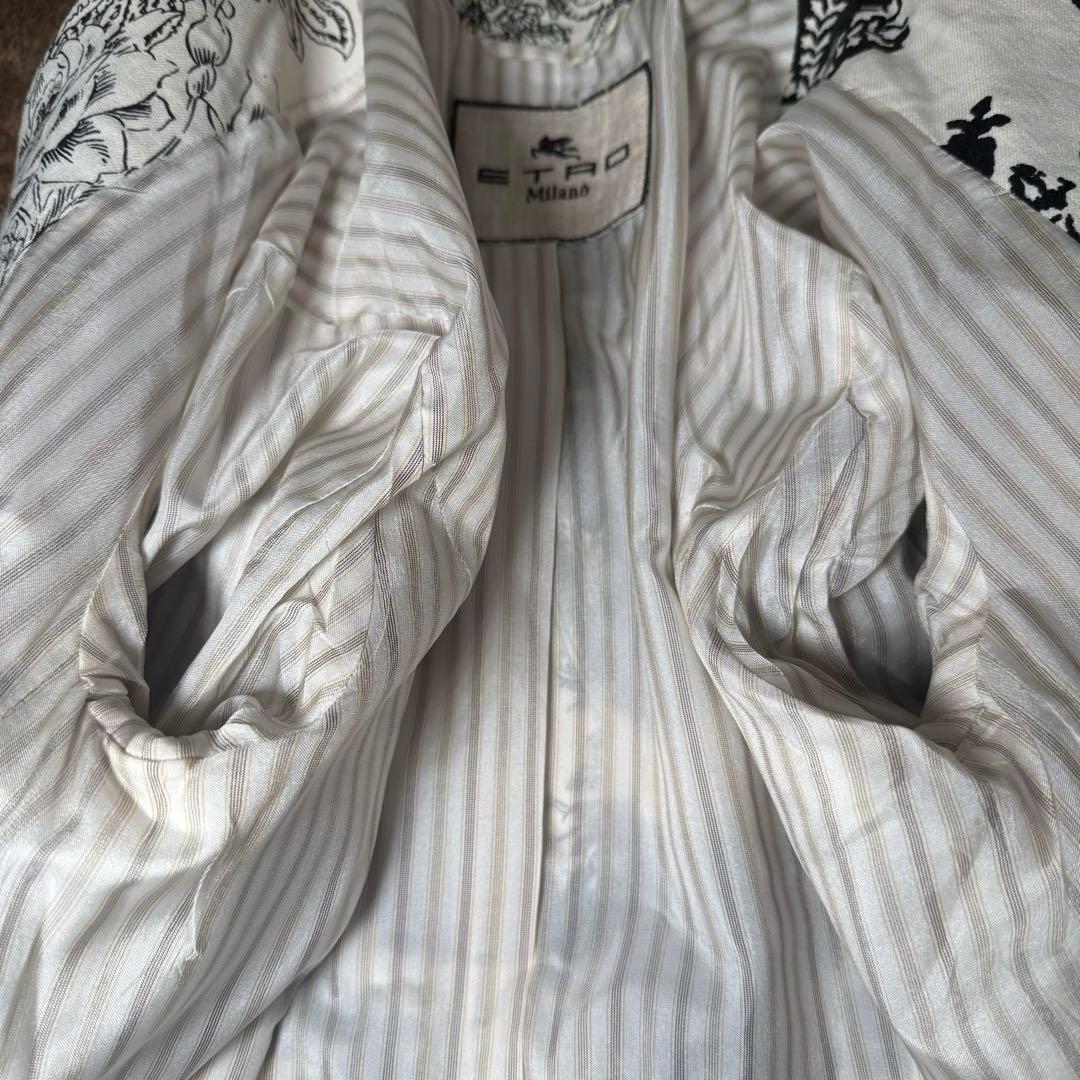 ETRO Milano 総柄テーラードジャケット リネン混40 ボタニカル