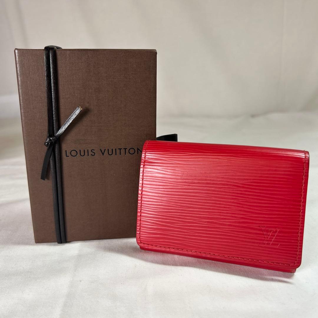 【mh/7.25/15】Louis Vuitton エピレザー 名刺入れ 赤