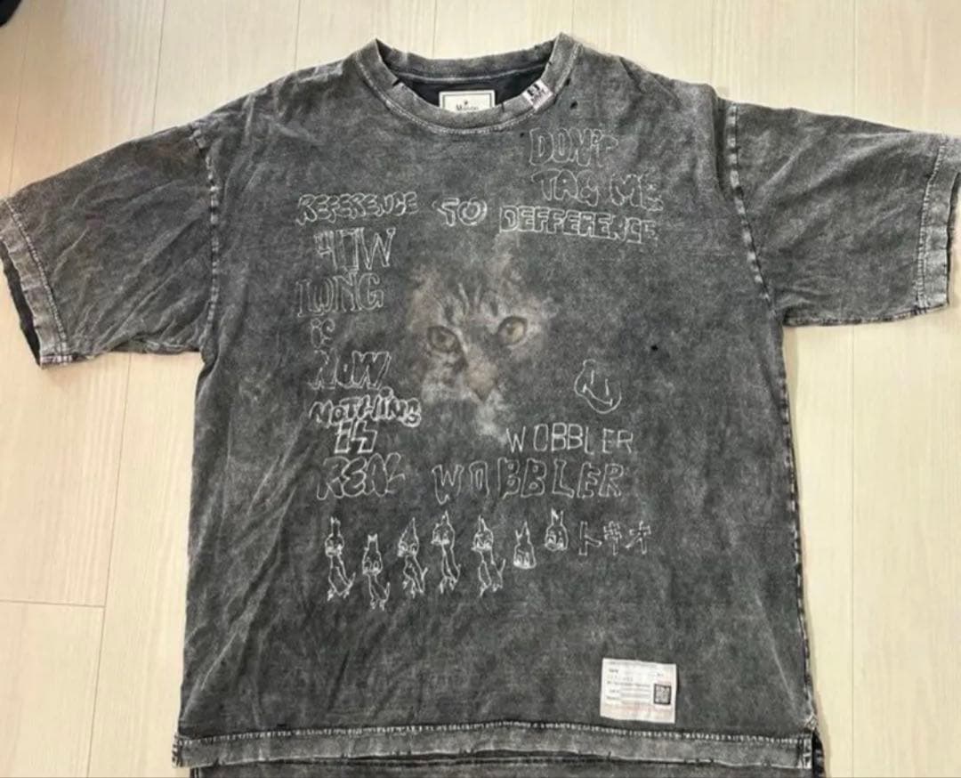 齋藤飛鳥着用 MIHARA YASUHIRO Cat Print Tシャツ 46