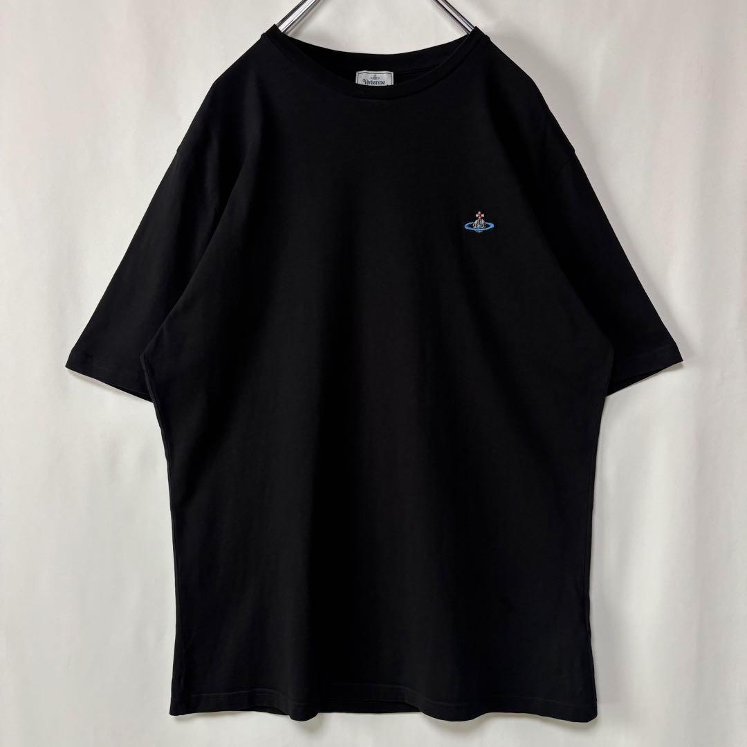 ポルトガル製　ヴィヴィアン・ウエストウッド　Tシャツ　刺繍ロゴ　ブラック　2XL