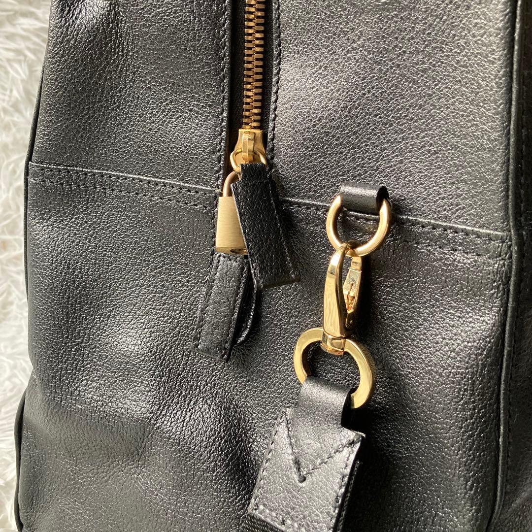 美品✨サルヴァトーレフェラガモ 2way ボストンバッグ レザー ブラック