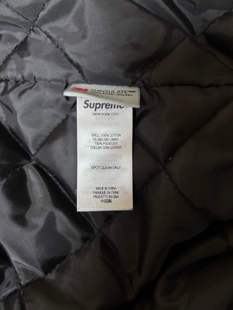 Supreme leather collar utility jacket S