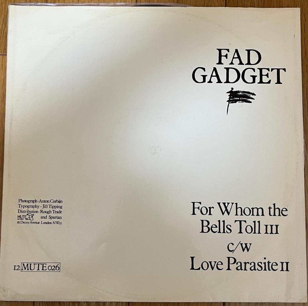 洋楽 12\" FAD GADGET For Whom the Bells Toll
