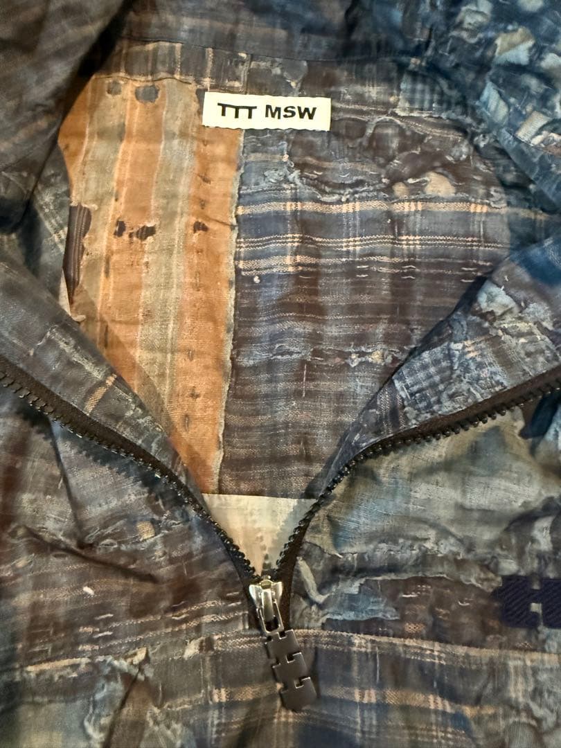 トップス TTT MSW Boro Pull Over Zip Up Shirt