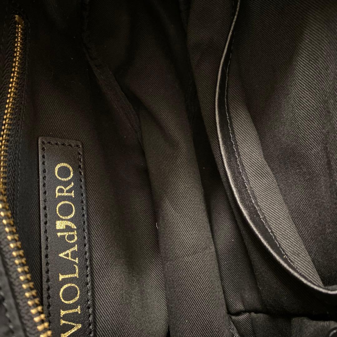 25S/S新作▼ VIOLAd’ORO / BIANCA ナイロンショルダー　黒