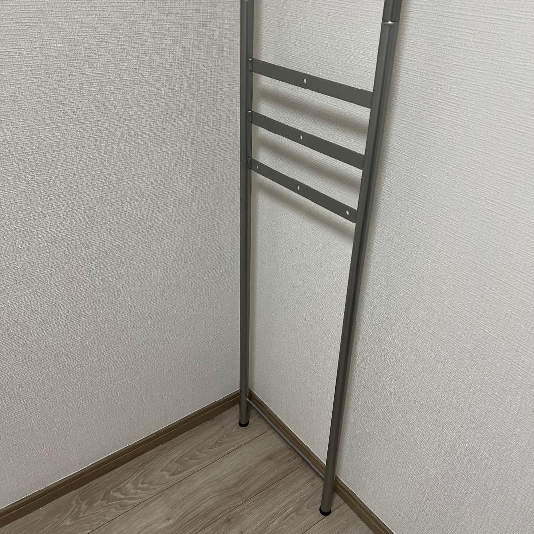 【サキ】突っ張りハンガーラック、大容量クローゼットW111〜200㎝
