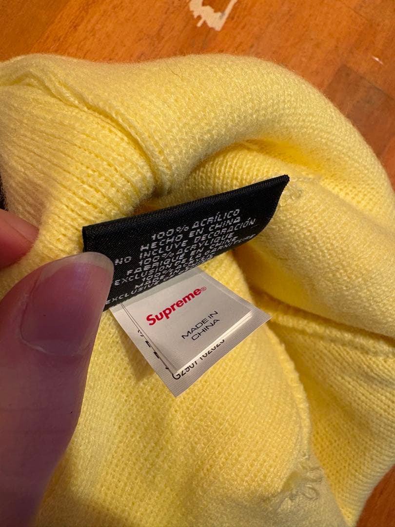Supreme New Era Varsity Beanie イエロー ニット帽