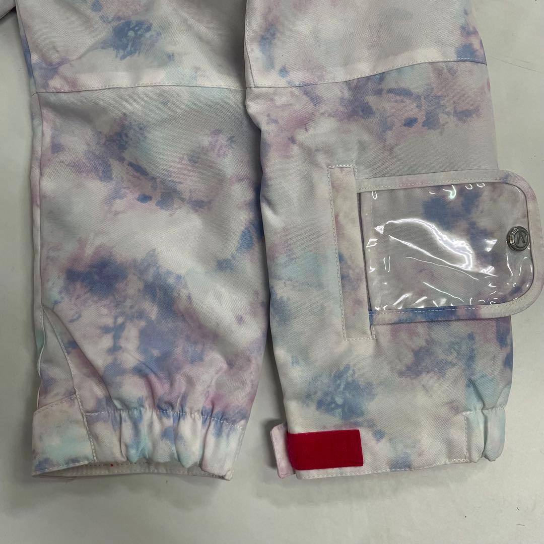 ARBN白×ピンク スキーウェア上下セット 130cm AB33WW1406J①