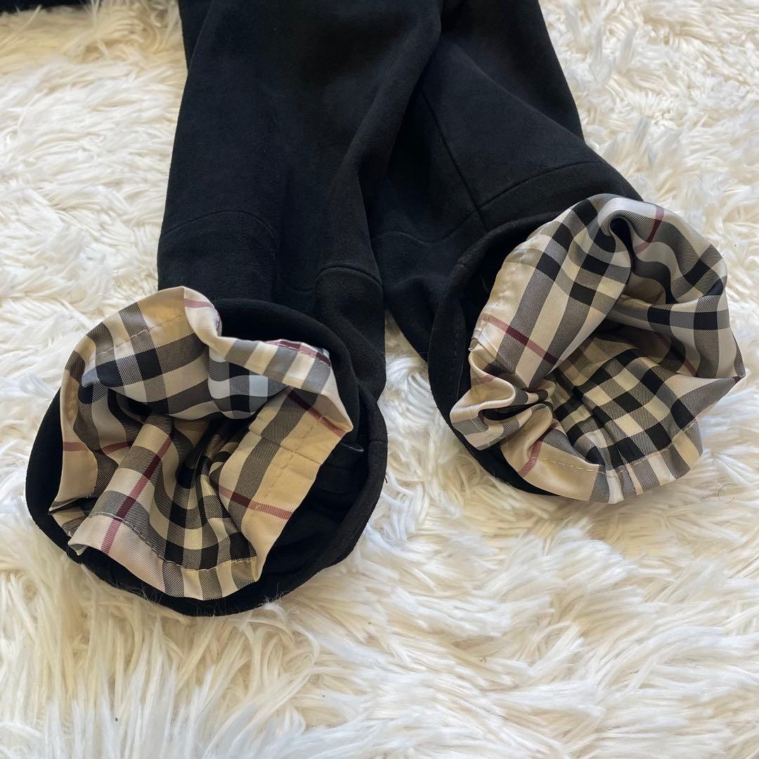 BURBERRY LONDON 羊革 スエード ジャケット ノバチェック 40
